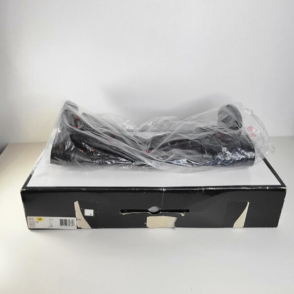 New - Nine West Black Riding Knee High Leather Long Black Boots Womens Size 6 - Picture 10 of 16